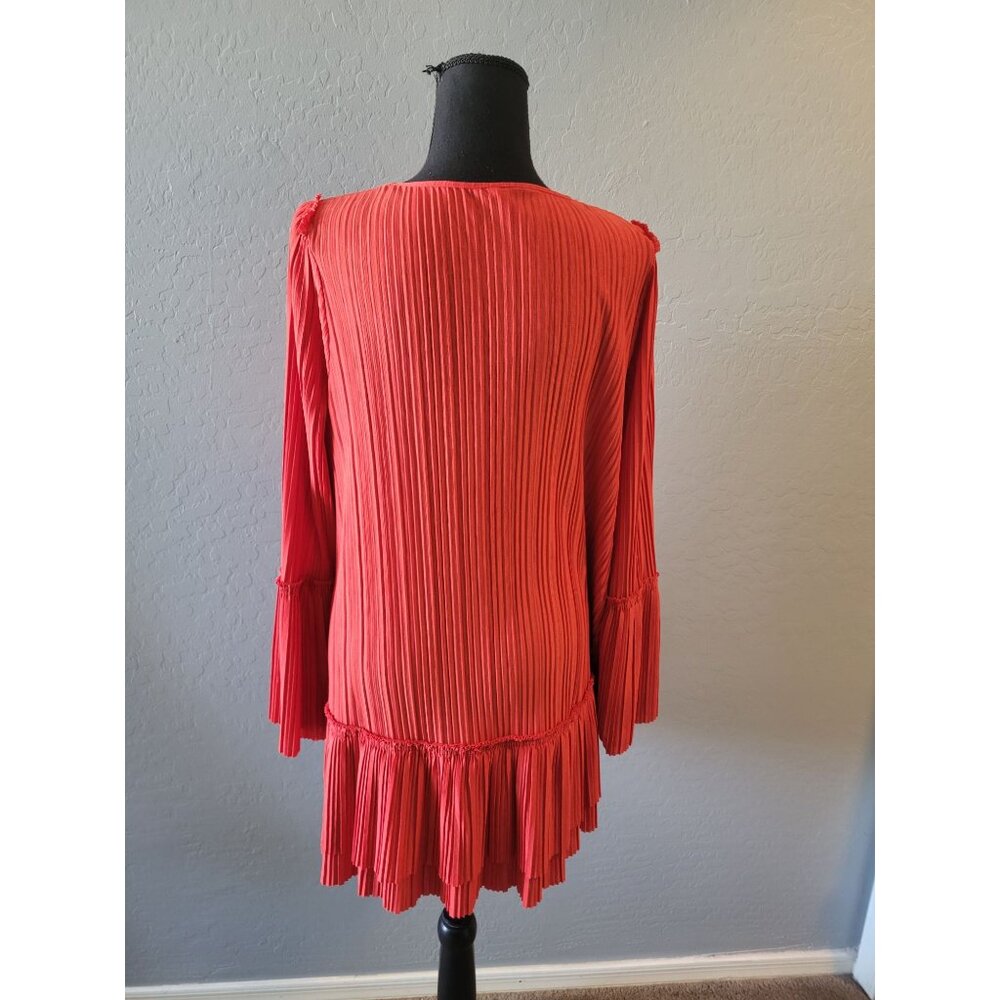 Free People Can't Help It pleated mini dress Size XS Bohemian Festival Colorful - Picture 6 of 11